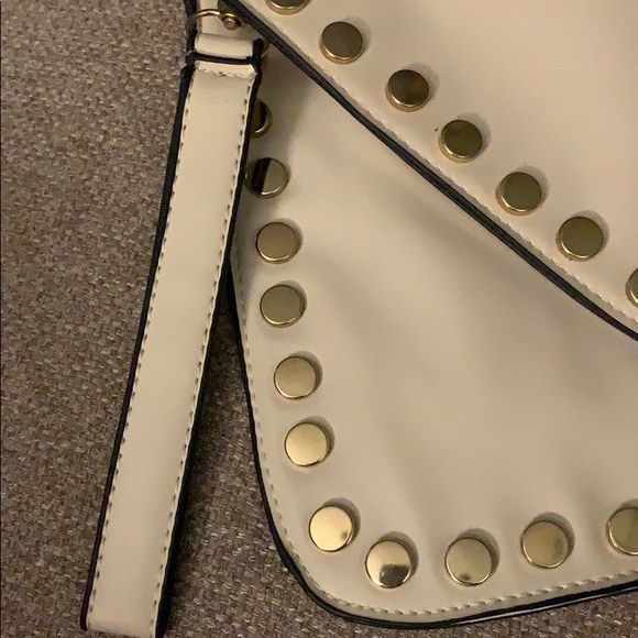 Soft Leather Designer Clutch with studs - Picture 5 of 8